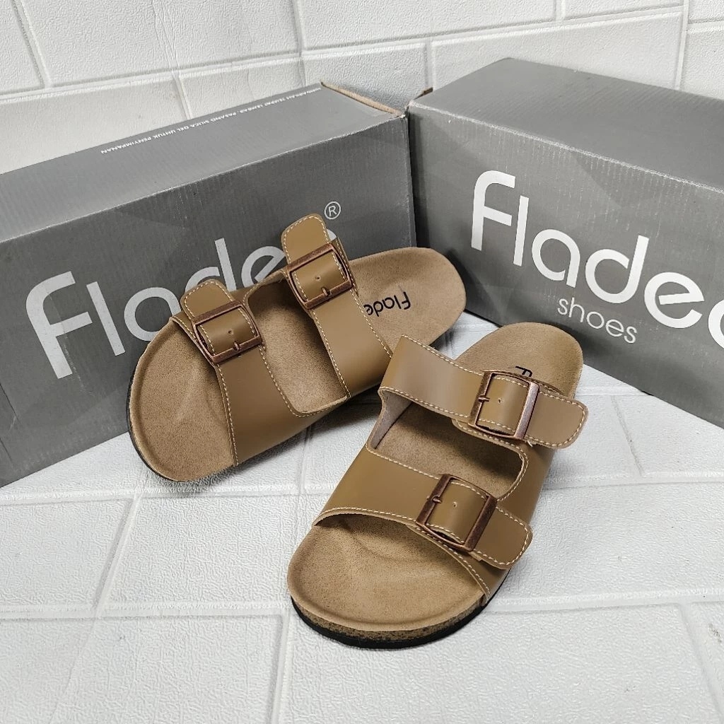 Sandal Puyuh Pria Fladeo Kulit Sintesis Anti Licin