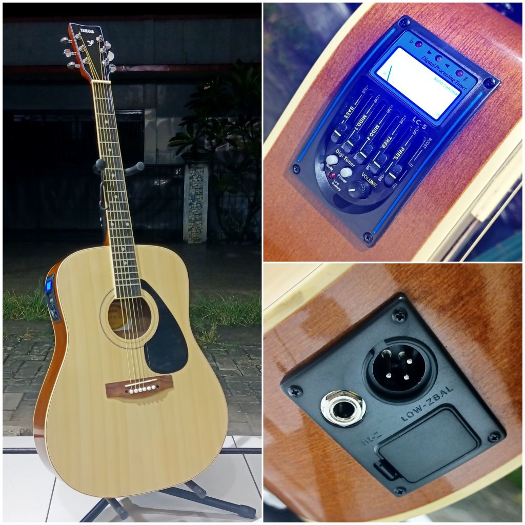 Gitar Yamaha f310 akustik elektrik custom berkualitas