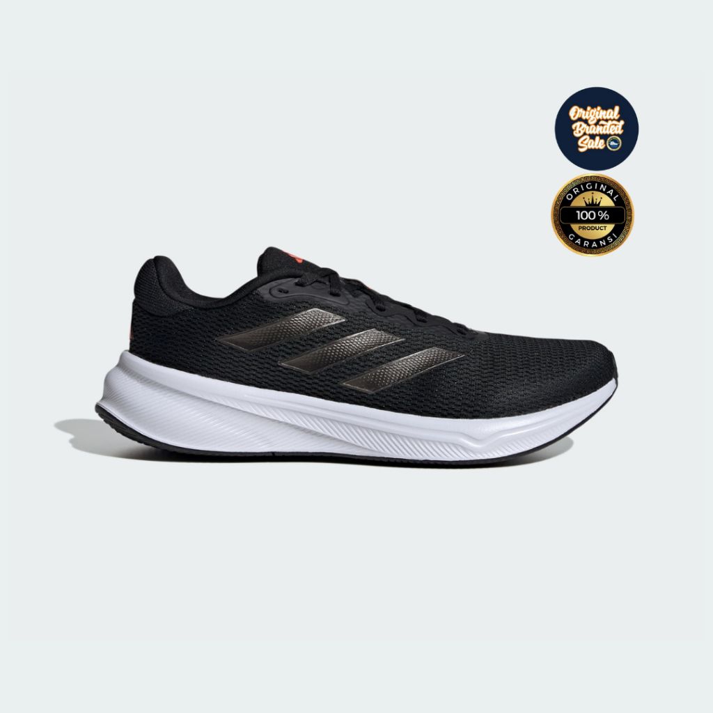 ORIGINAL GARANSI SEPATU LARI ADIDAS RESPONSE BLACK SIZE 46