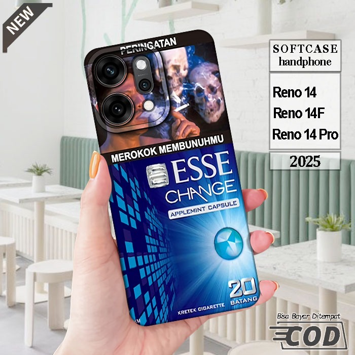 Case OPPO RENO 14  _OPPO RENO 14F  _OPPO RENO 14 PRO  _Casing silikon hitam bening Elastis keren