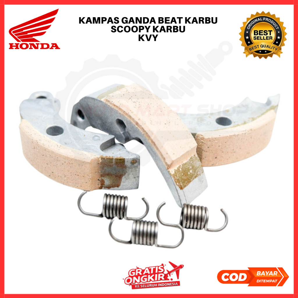Kampas Ganda Set Per Beat Karbu Lama Scoopy Karbu | Kampas Otomatis KVY Kualitas OEM