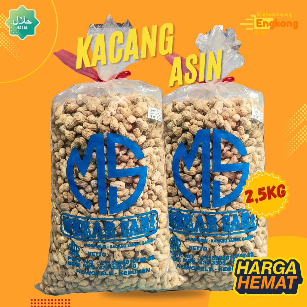 Kacang Kulit Asin 2,5kg per Bal – Snack Kacang Tanah Kulit Sangrai Gurih Termurah