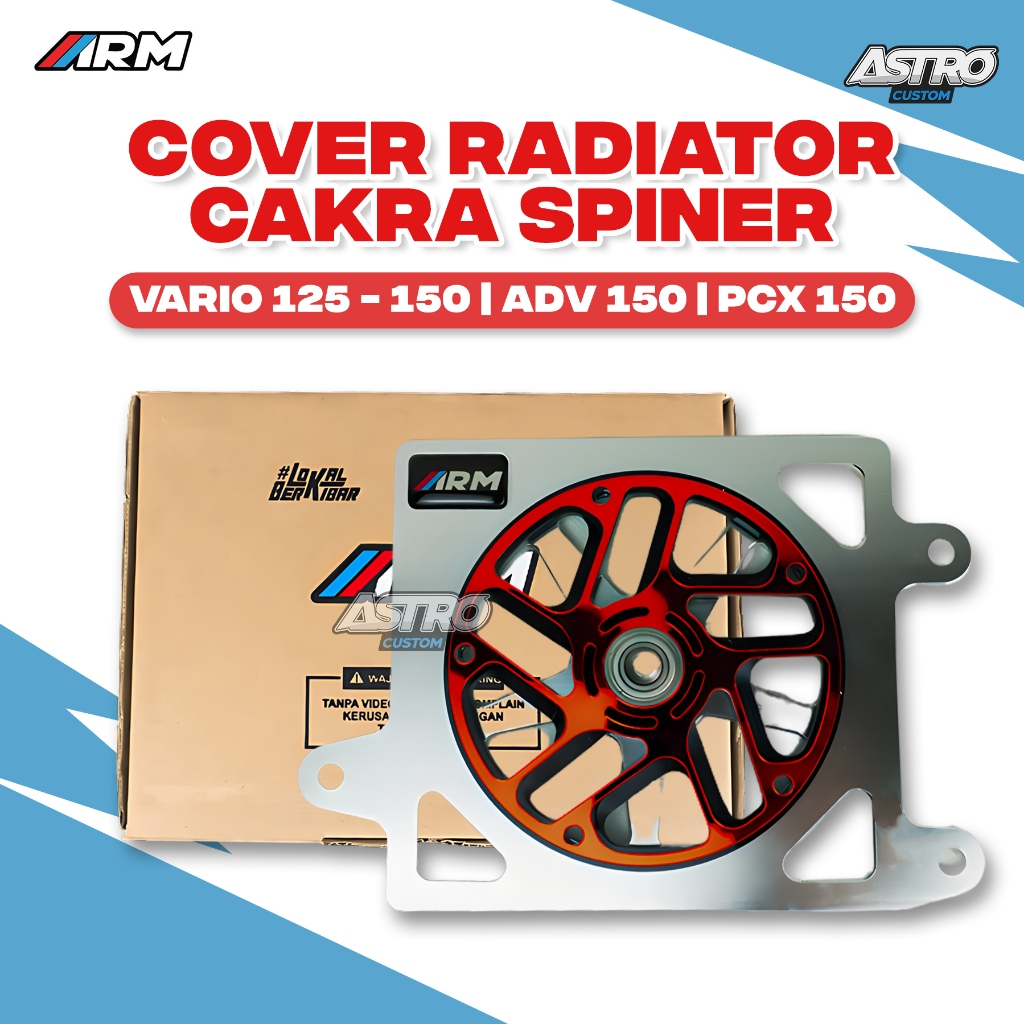 Cover Radiator Spiner Vario 125 150 PCX ADV 150 3D ARM TYPE CAKRA Two Tone Aksesoris Motor Full CNC