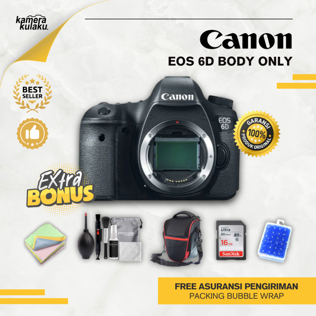 Canon EOS 6D Wifi Body Only Fullset Like New Bukan 5Diii 6dii 80d 90d 7d eos rp eos R 70d