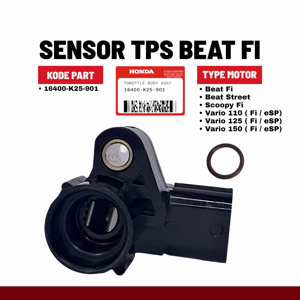 Sensor TPS Beat Fi Scoopy Spacy Fi K25 Vario 125 150 Vario 110 Fi Supra X 125 Fi Helm In Revo Fit