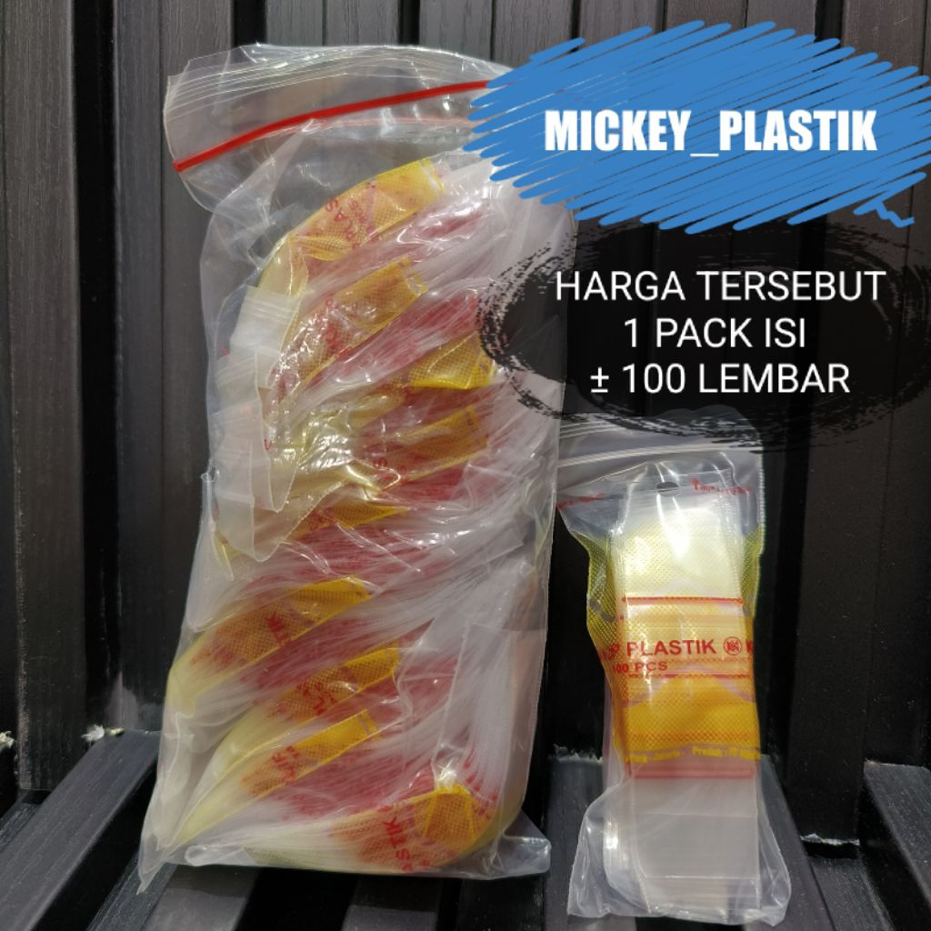 KANTONG PLASTIK KLIP SAMBEL / SAMBAL PE KLIP OBAT UKURAN Kecil 2,5 X 3,5  MEREK KP BEST KUALITAS ISI