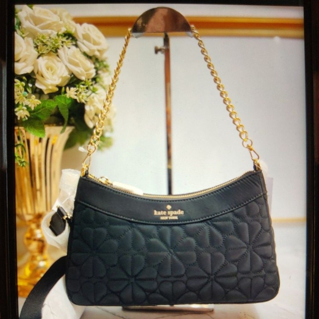Ready Kate Spade Flower Quilted Black