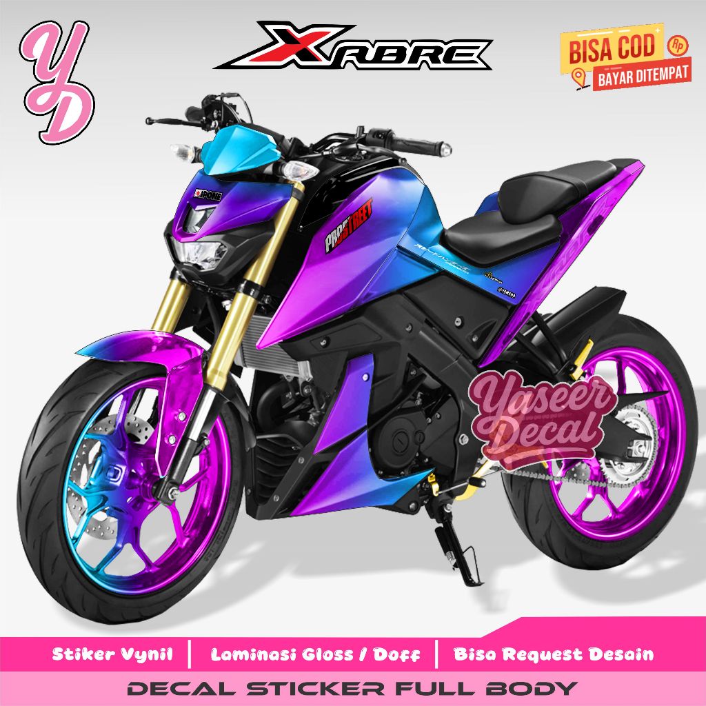 DECAL STICKER TERBARU XABRE FULL BODY DESAIN BUNGLON
