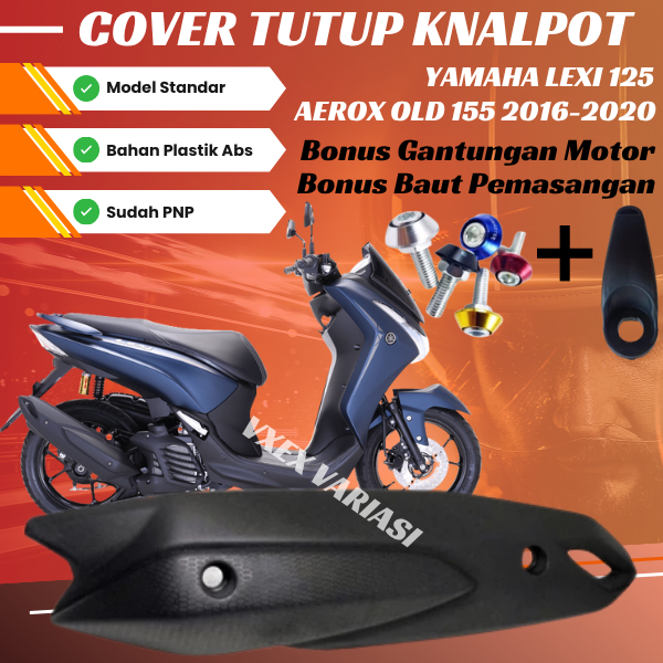Tameng Tutup Knalpot Lexi 125 Aerox Old 155 Dan Baut L Kunci 10 Free Gantungan Motor