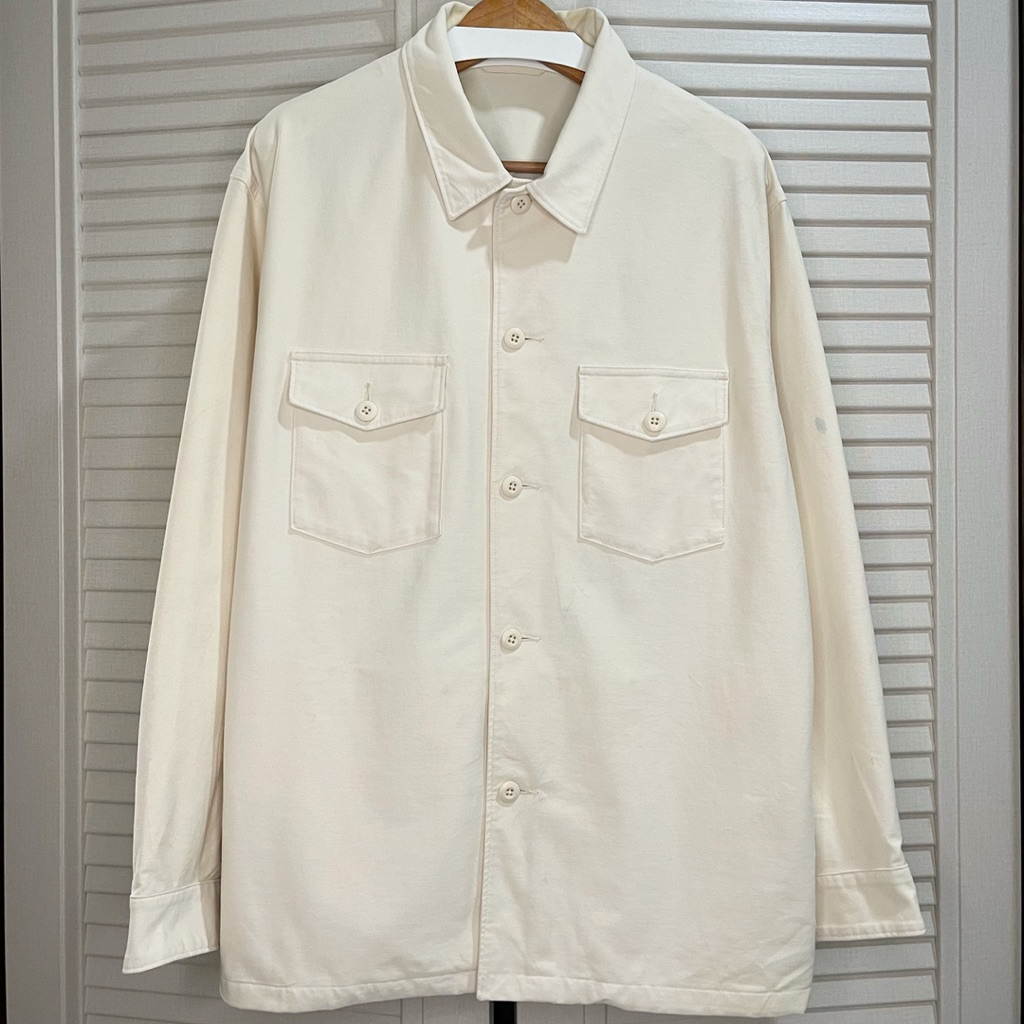 Uniqlo - Over Shirt Jacket (Jersey) / OG 107 - Off White - Size XXL