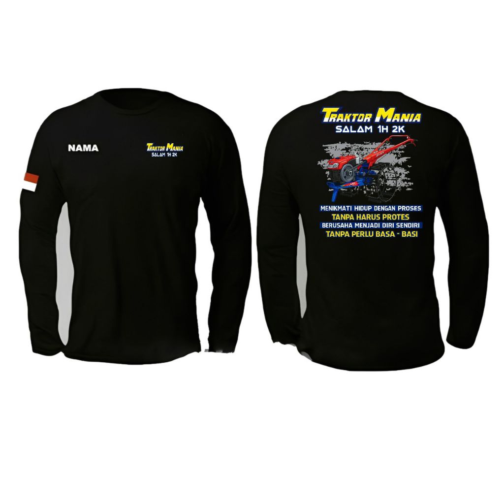 KAOS DISTRO LENGAN PANJANG TRAKTOR MANIA SALAM 1H 2K unisex