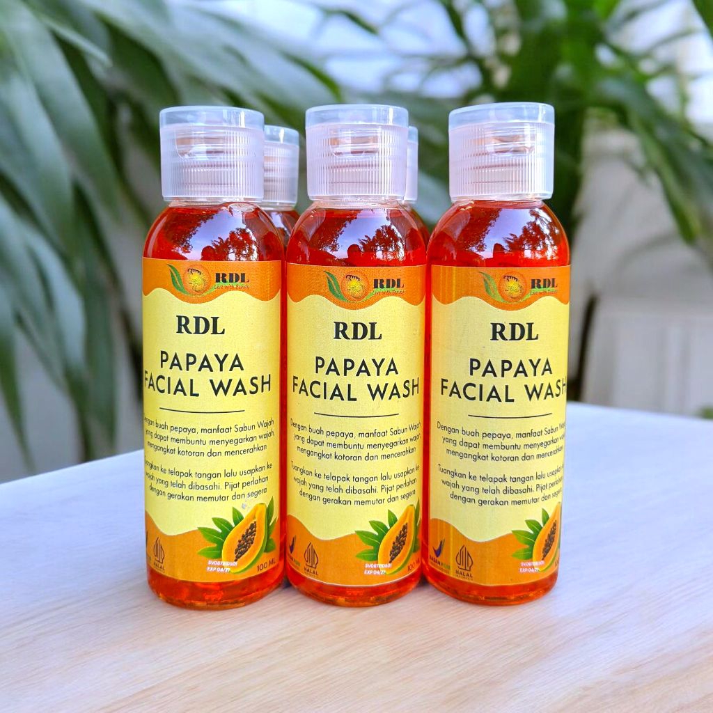 Facial Wash BELI 2 gratis 2 Sabun Papaya Cair Kental RDL Original 60ml Sabun Pepaya RDL Original 100
