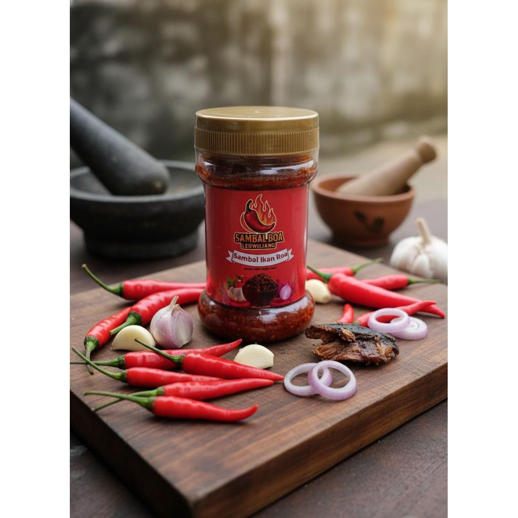 Sambal BOA Leuwiliang - Sambal Ikan Roa | Sambal Roa | Sambal Roa Asap 120 gram