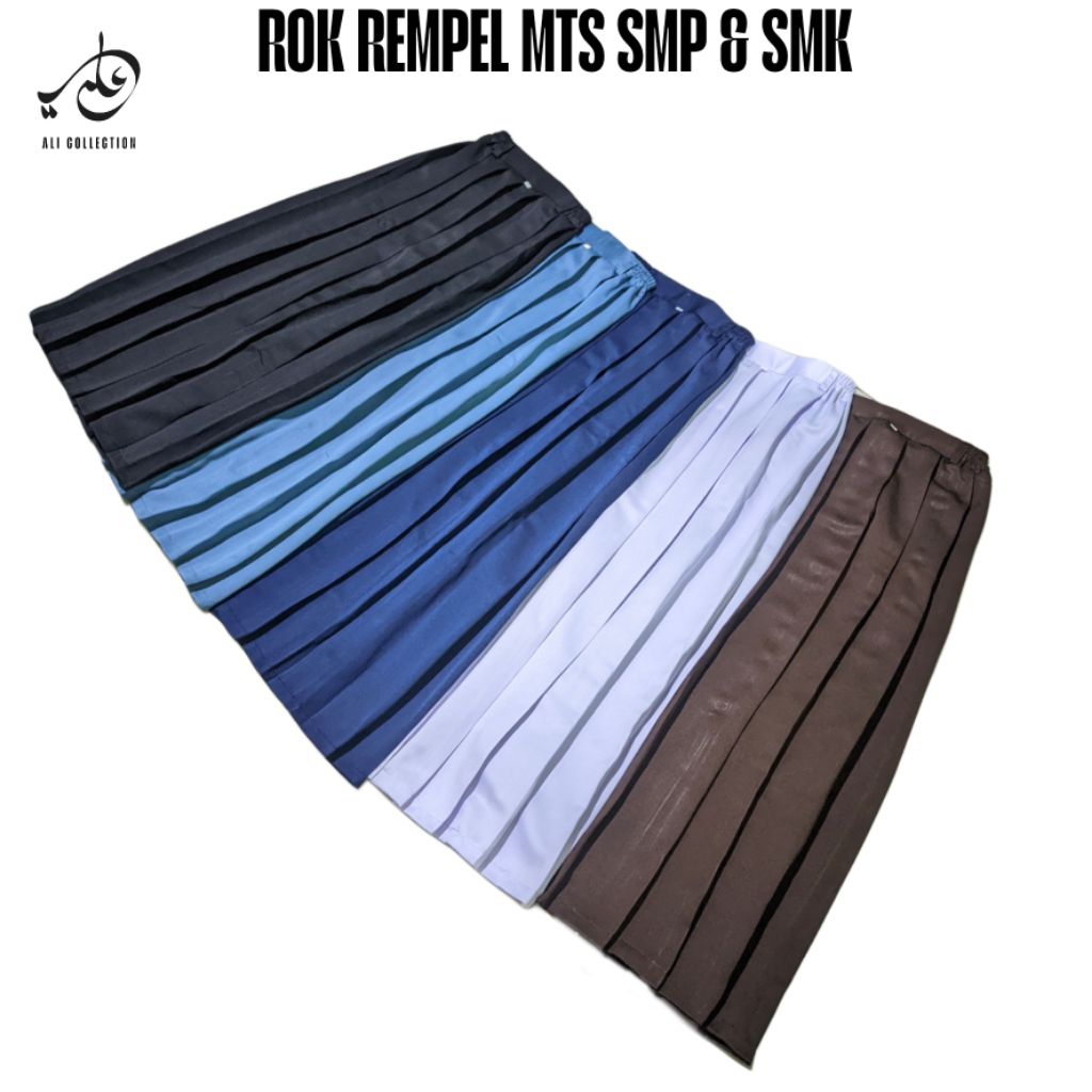 ROK REMPEL SEKOLAH MTS SMP SMA MA BIRU ABU ABU PUTIH HITAM COKLAT
