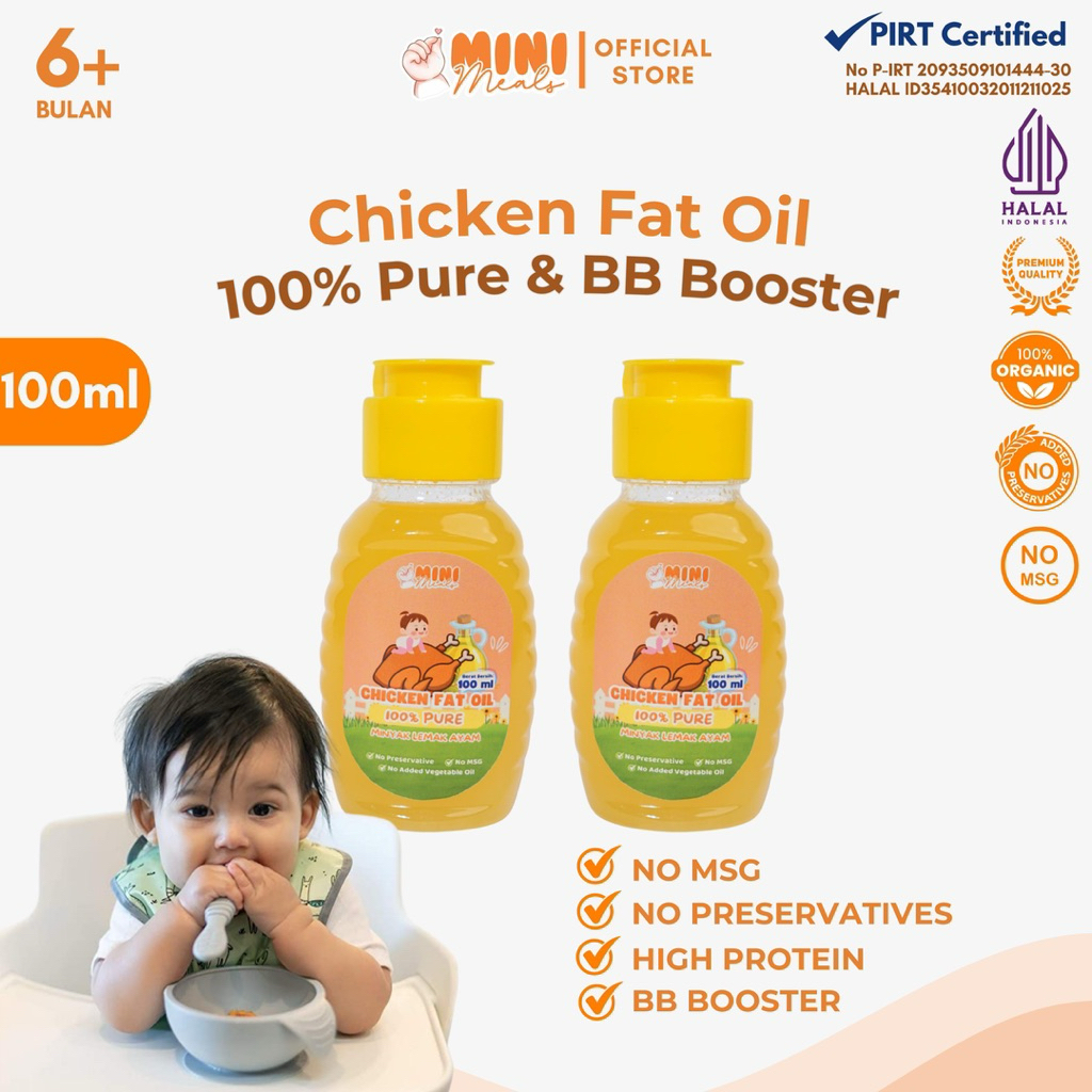 [Minyak Ayam Minimeals Premium] Chicken Fat Oil Minyak Ayam Mpasi Minyak Lemak Ayam BB Booster Anak 