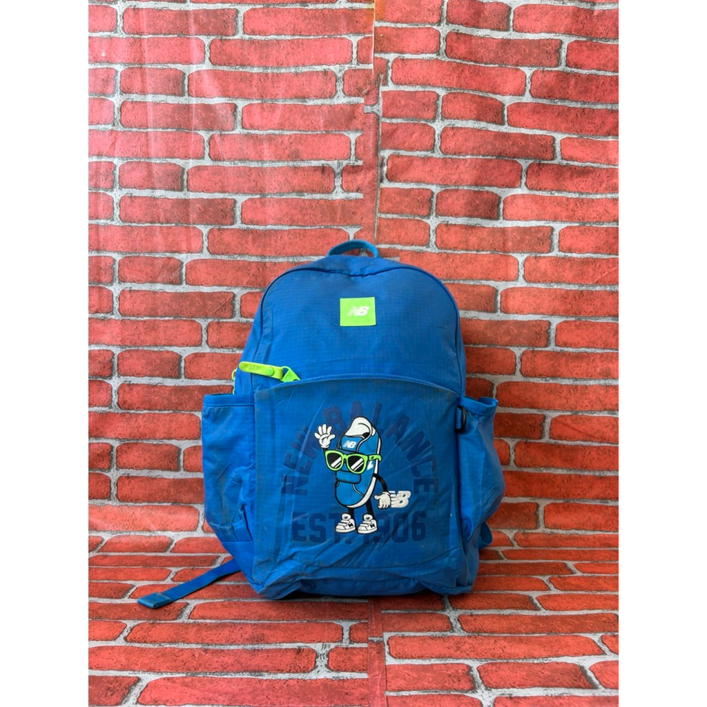 TAS RANSEL NB ANAK TK SD ANAK LAKI LAKI SECOND BRANDED BIRU / TAS RANSEL SEKOLAH ANAK NEW BALANCE BI