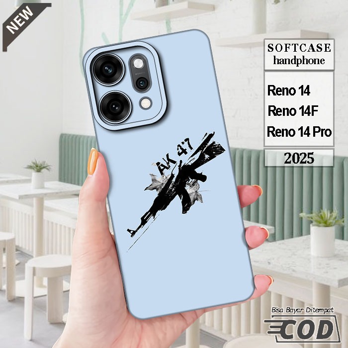 Case OPPO RENO 14  _OPPO RENO 14F  _OPPO RENO 14 PRO  _Casing silikon hitam bening Elastis keren