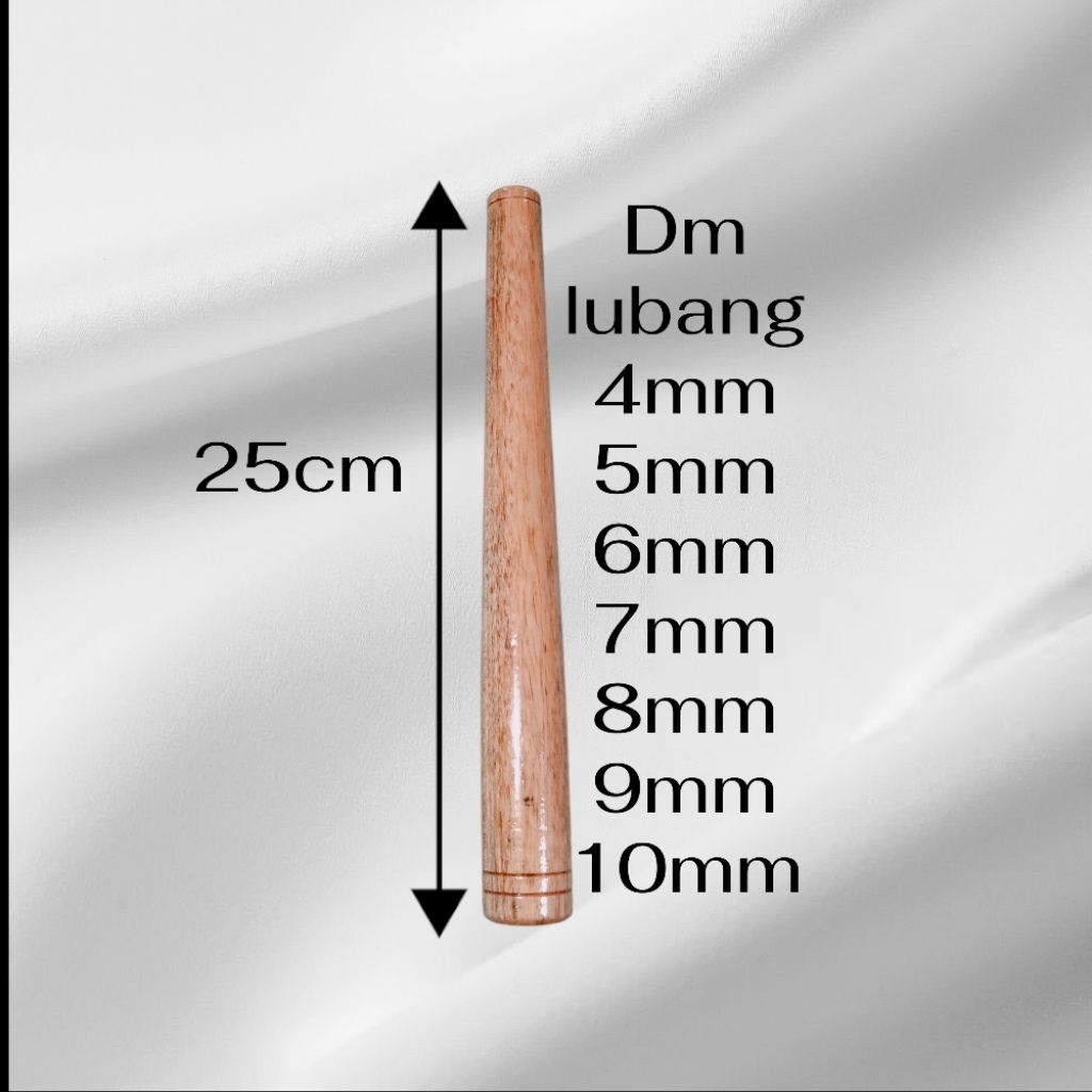Gagang joran kayu 25CM POLOSAN TANPA DUDUKAN REEL