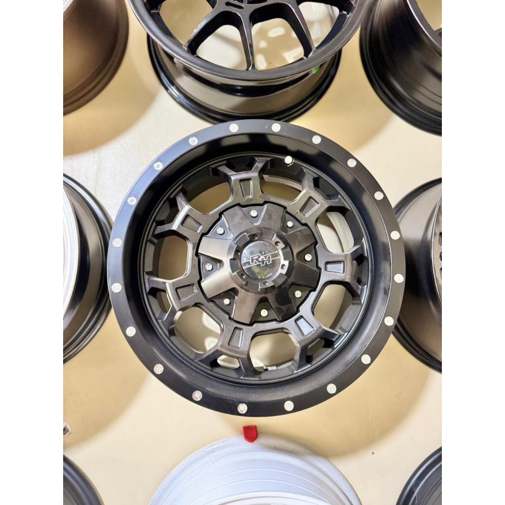 RH Offroad Ring15 5x114,3 & 4x114,3 Black Velg Manticore Lebar 7 PCD 5x114,3/4x114,3 ET 25 Warna Sat