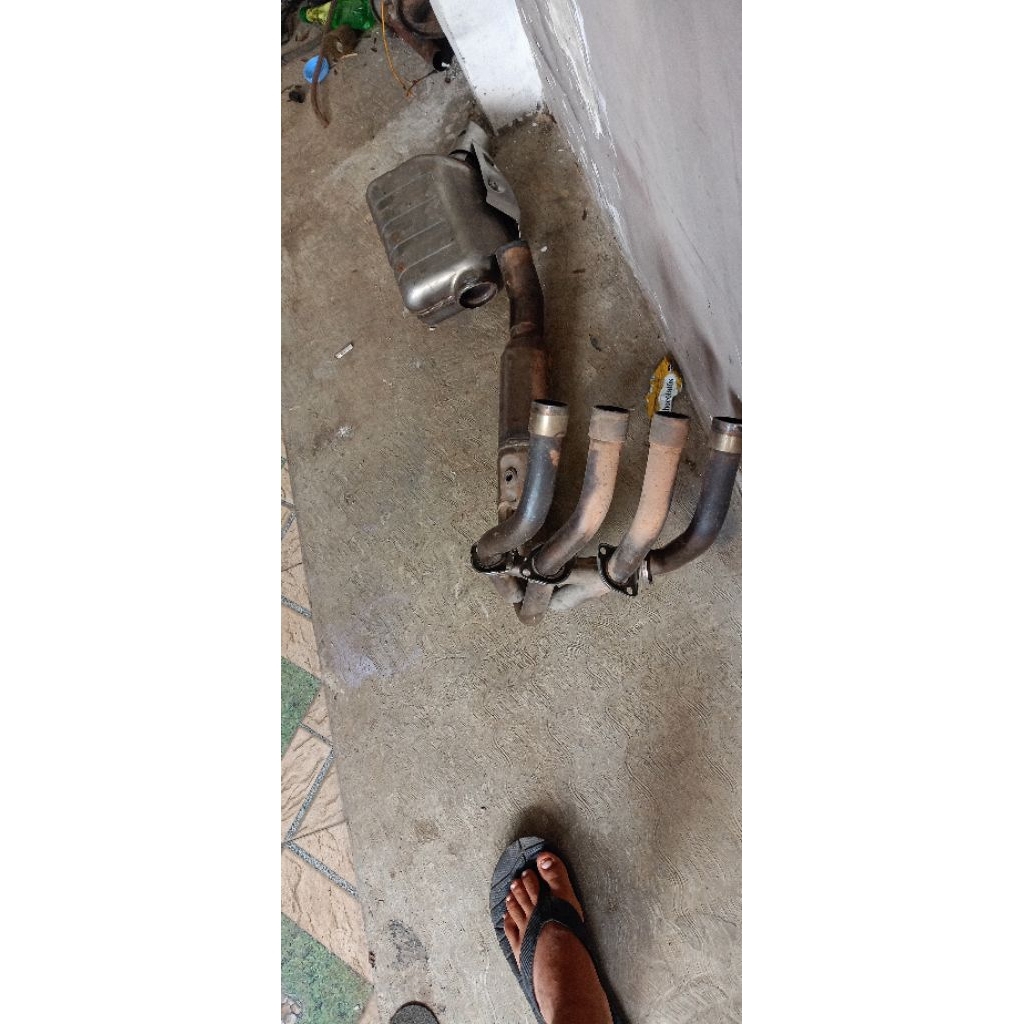 knalpot zx25r original bawaan motor 4 slider