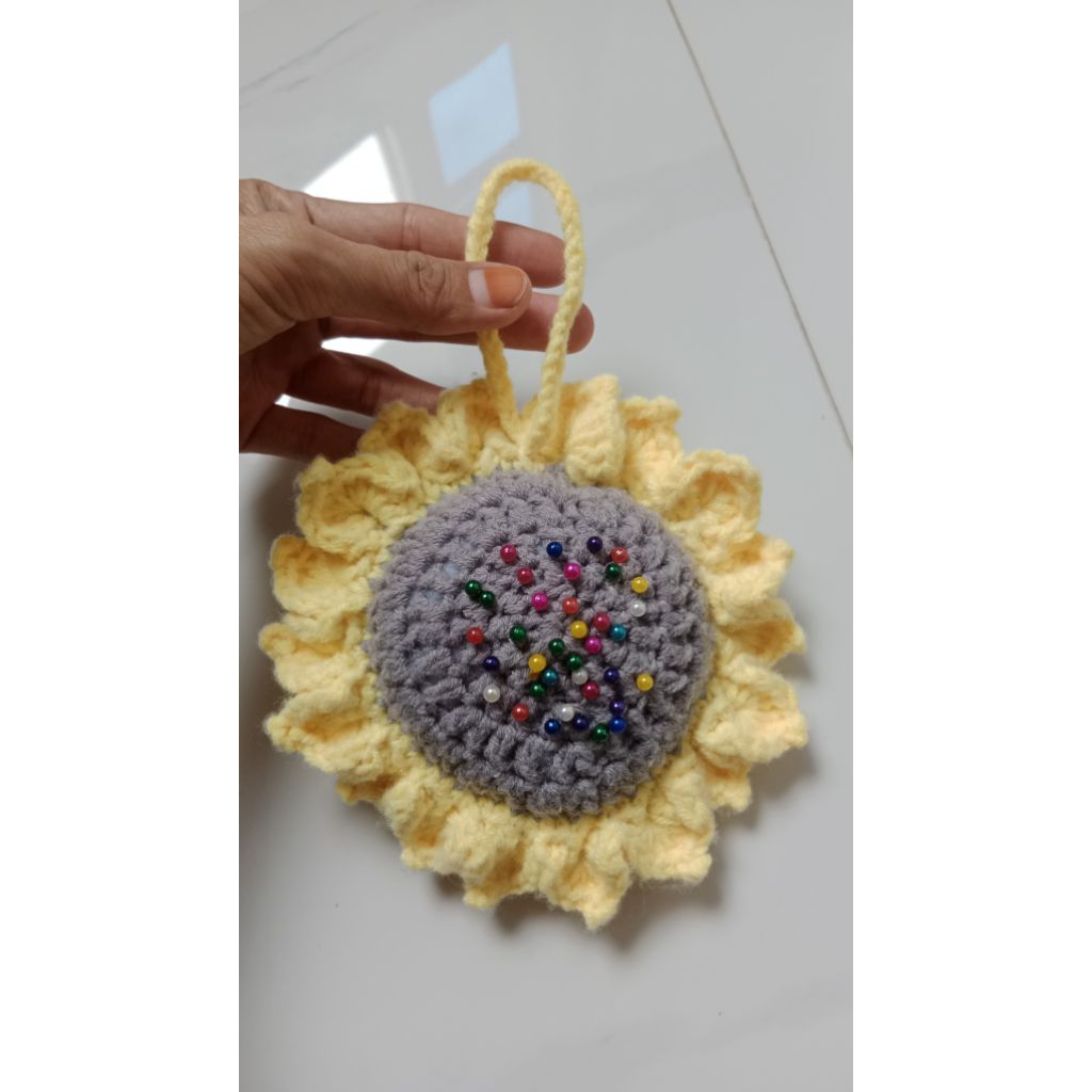 Bantalan jarum pentul jumbo rajut, bantalan jarum rajut