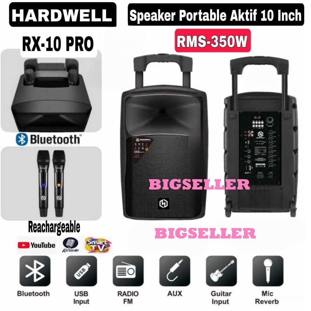Speaker Portable Hardwell Rx10pro Original Speaker Portable Hardwell 10inch