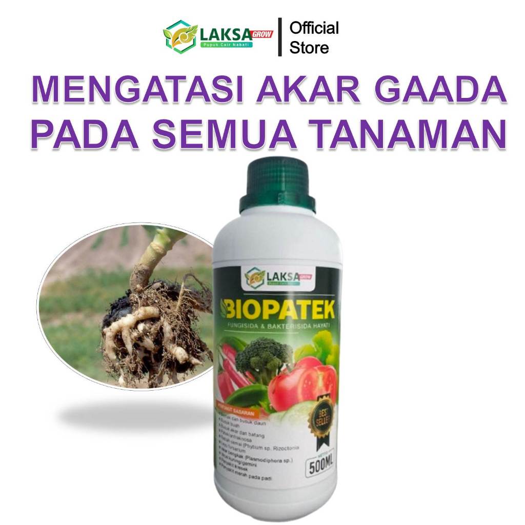 Laksa Grow - BIOPATEK 500ml Obat Hama Penyakit Busuk Akar dan Batang Cabe Cabai Serta Mengatasi Peny