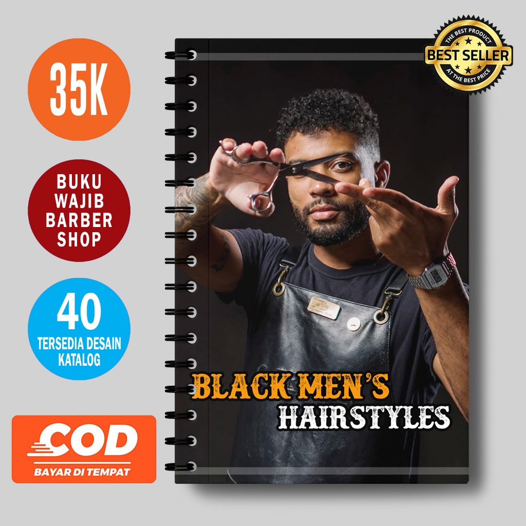 Buku katalog Barbershop Potongan Rambut Pria Khusus Indonesia Timur - Majalah Barberhop - Black Men'