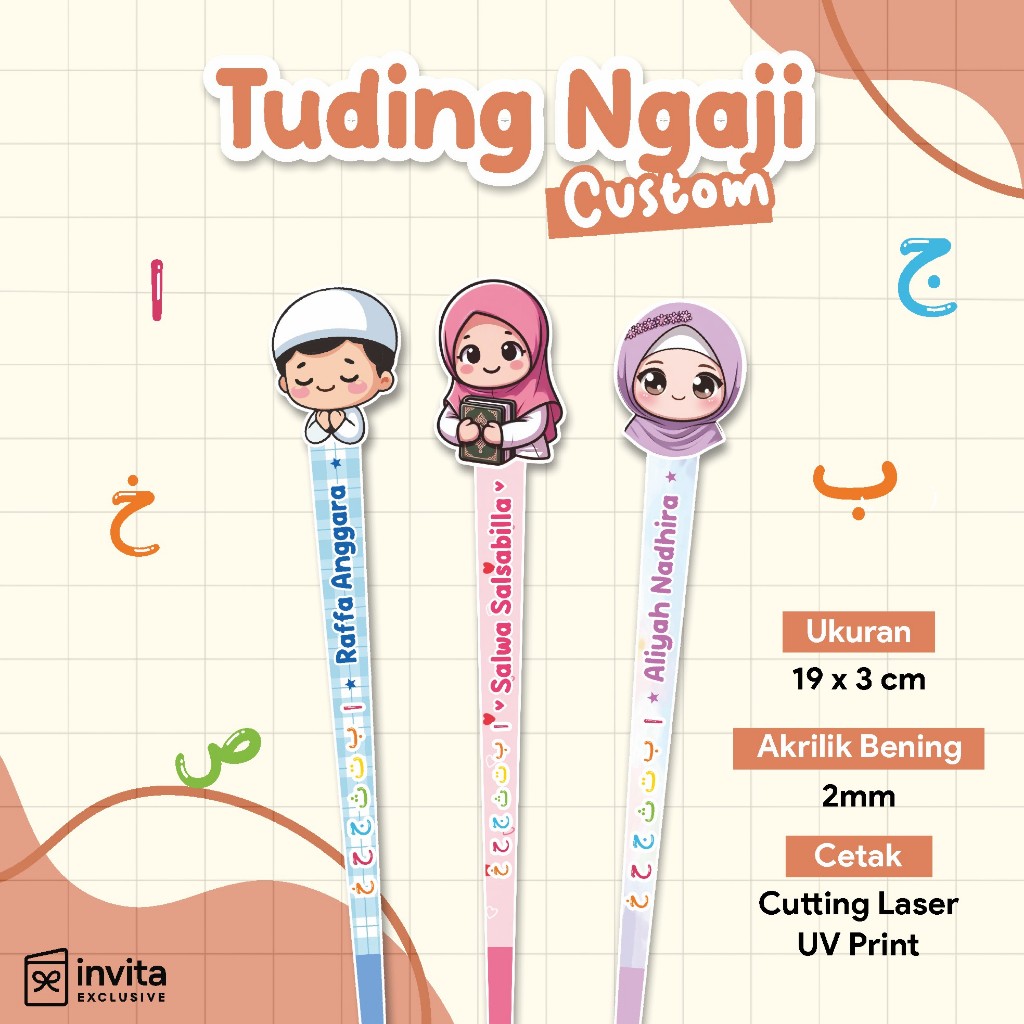 Kalam Tuding Ngaji Custom Nama -Tuding Ngaji Karakter Tuding Ngaji Lucu Aesthetic