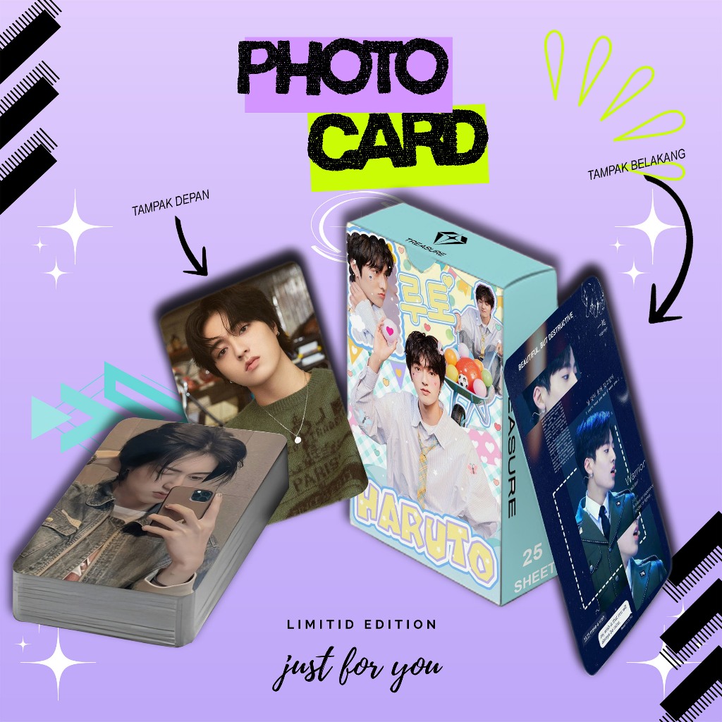 PHOTOCARD SET TERBARU HARUTO KPOP TREASURE PREMIUM ISI 25 PCS FREE BOX
