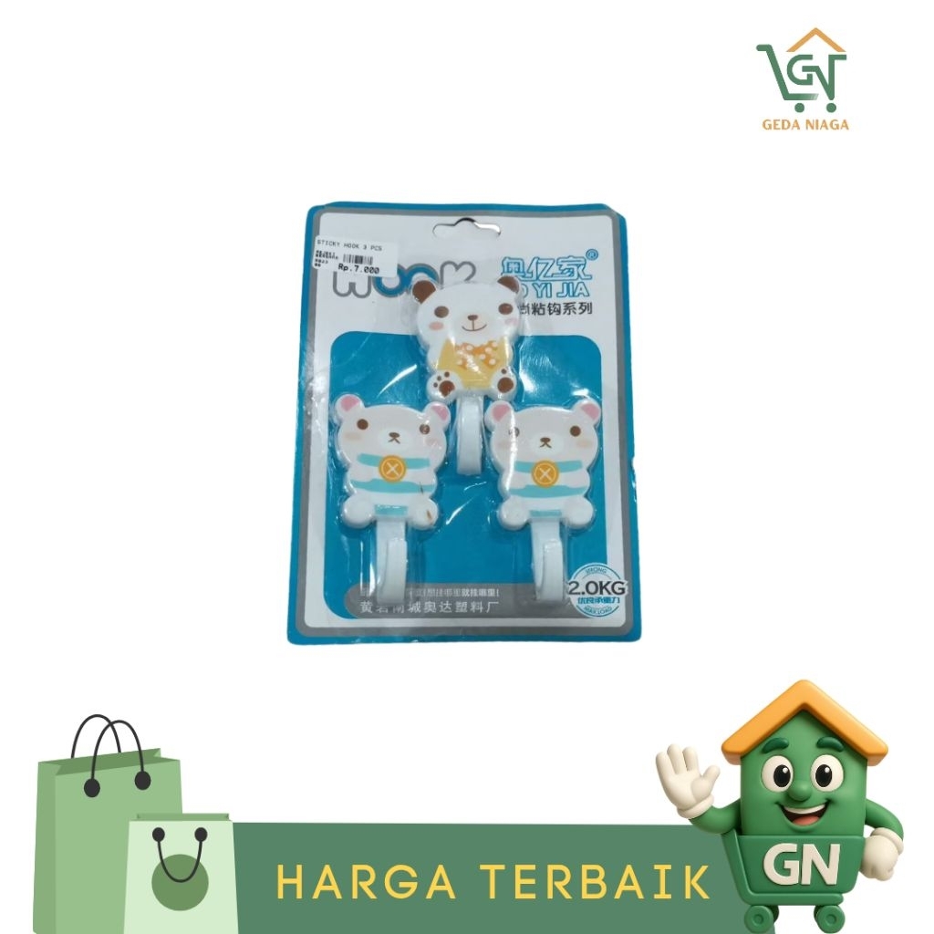 Kapstok Tempel Motif Karakter