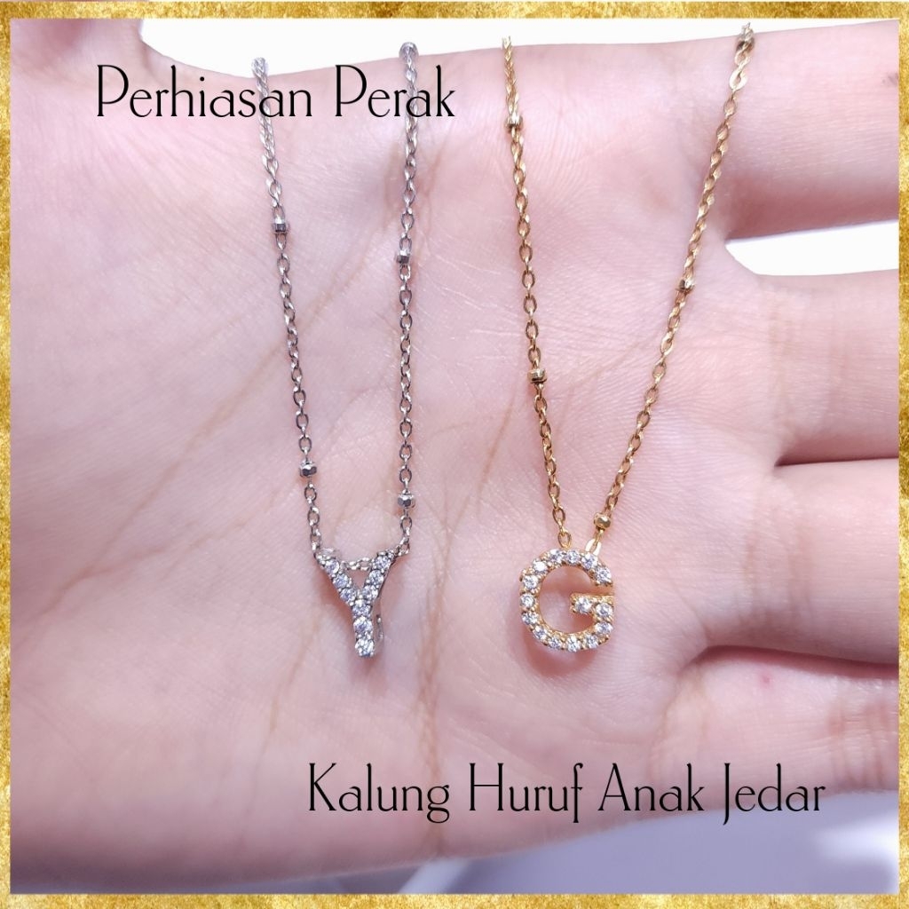 Kalung anak perak 925, kalung huruf jedar anak. perak asli 925 bisa dijual kembali