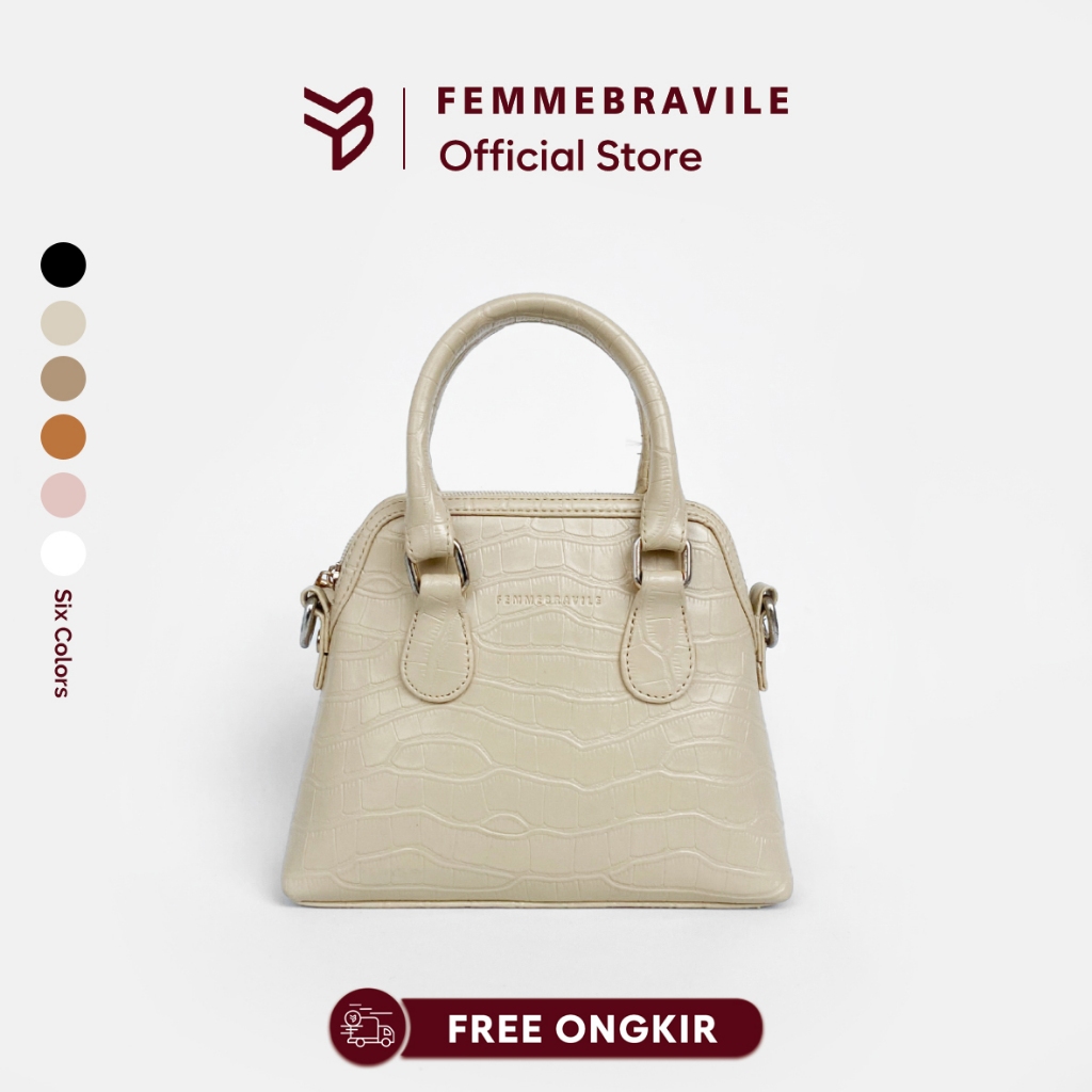 Femmebravile | Tas Selempang Wanita | Sling Bag | Tas Wanita | Femo Mini Plus Croco Bag