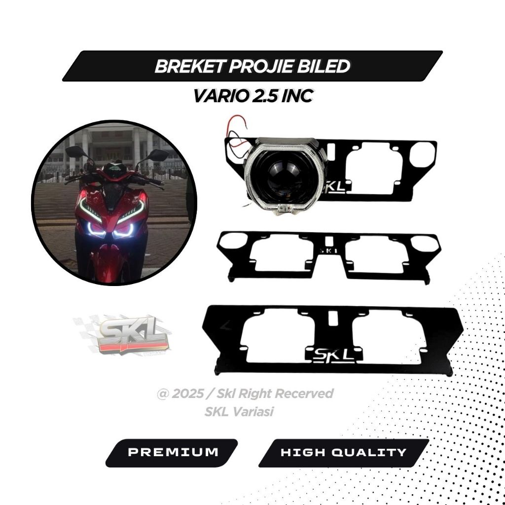 Bracket Breket Biled Vario 125 New Vario 160 Vario 150 New 2.5 inch D2 Laser Biled Aes Turbo Se 2.5 