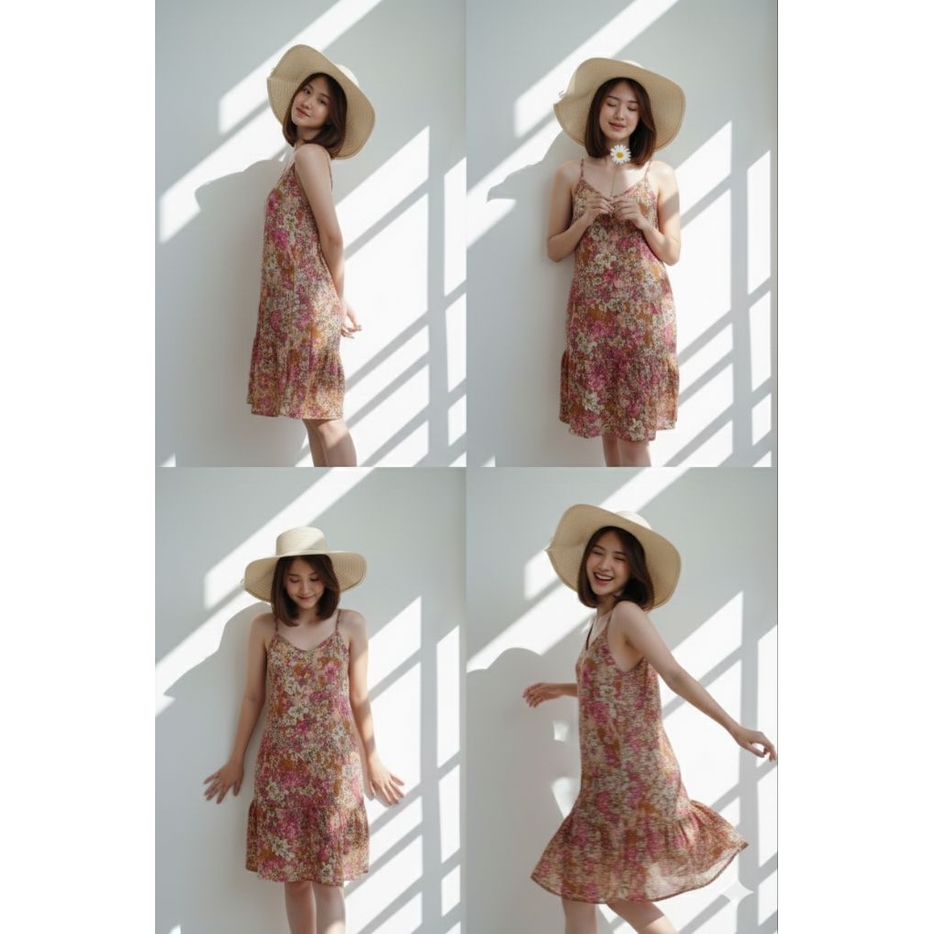 Daster yukensi jumbo pendek tanpa lengan bahan adem baju daster tidur nyaman