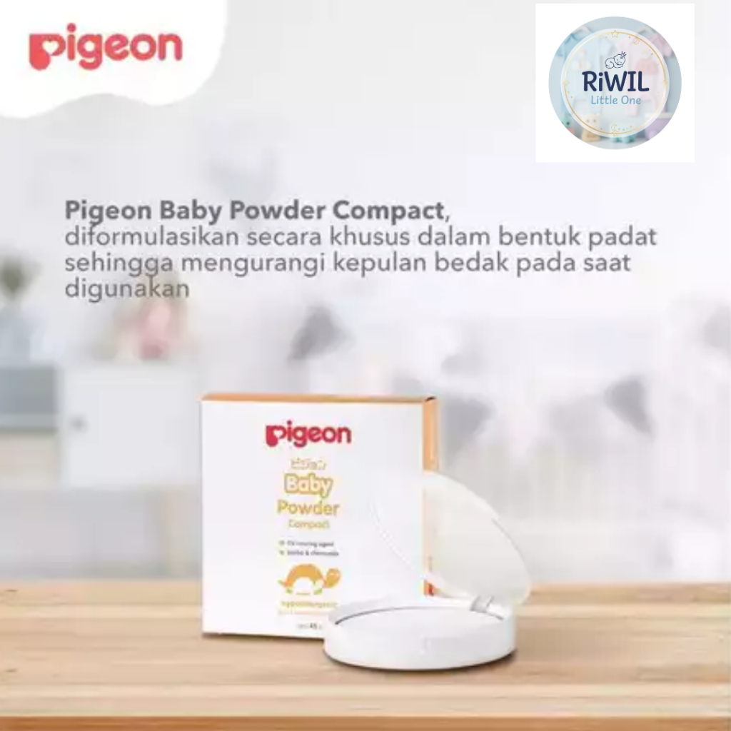 Pigeon Baby Powder Chamomile Hypoallergenic 45g / FULL SET & REFFIL / bedak padat pigeon kebutuhan a