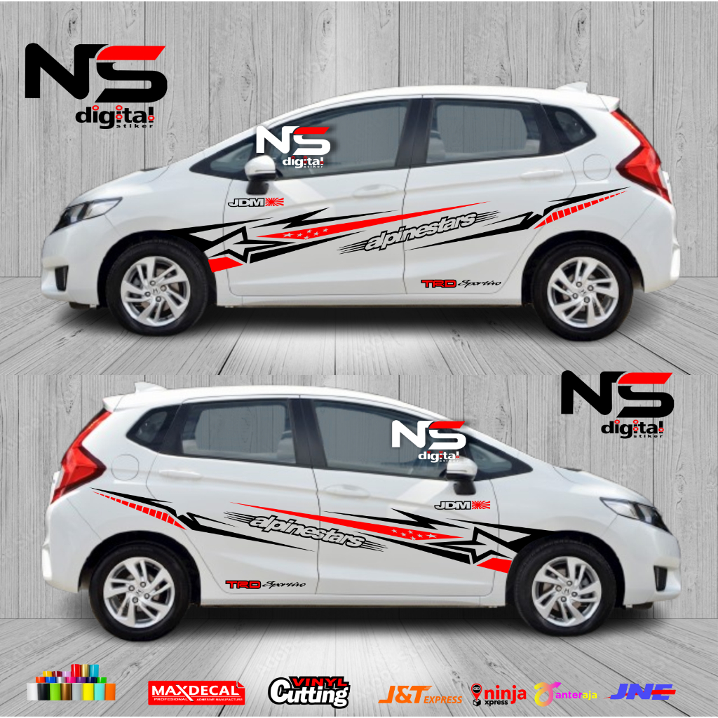 sticker mobil honda jazz sticker cutting mobil variasi sticker honda