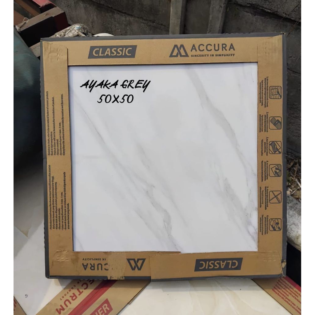 keramik Mulia spectrum 50 x 50 Ayaka grey Glossy