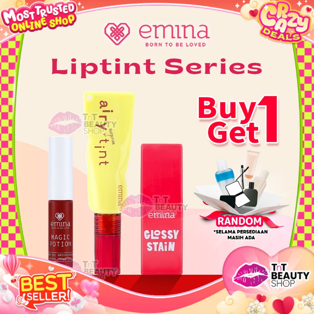 Emina Liptint SERIES - Magic Potion-Glossy Stain-Airy Surprise Tint | Lip Gloss | TnT Beauty Shop