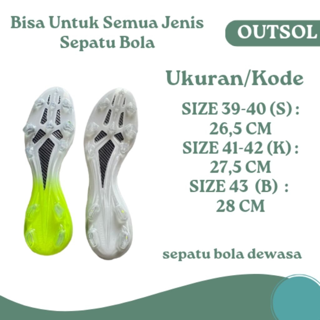 Sol Sepatu Bola Non Merk/Sol Telapak Sepatu Bola/ KARBON