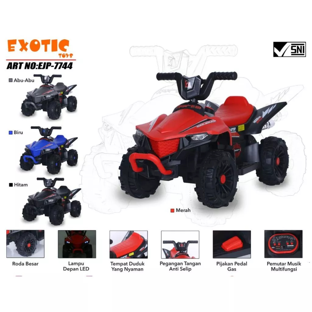 Exotic JEEP EJP-7744 ATV Mobil Aki Mainan Anak Motor Aki ATV Anak