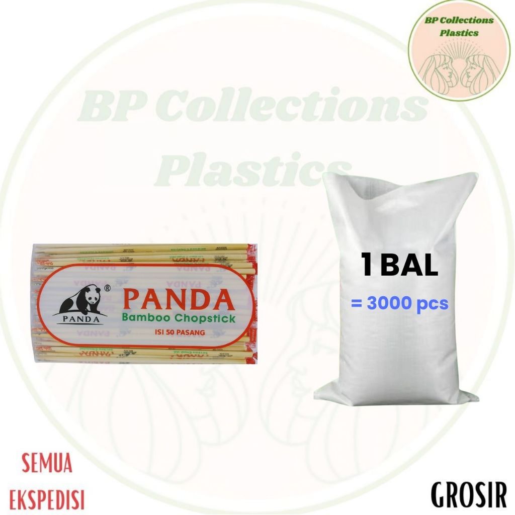 1 BAL SUMPIT BAMBU PANDA TUSUK GIGI KAYU KEMASAN STERIL HIGIENIS BAKMI MIE KOKI PANDA 1 BALL BAL KAR
