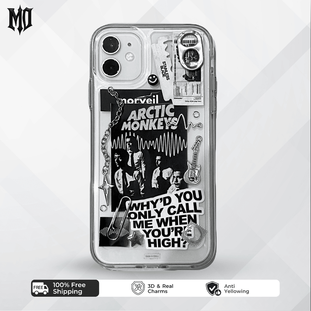 [morveil] Luxe -  ARTIC MONKEYS M14 CASE HP IPHONE ANDROID resin aesthetic unik keren gothic y2k ske