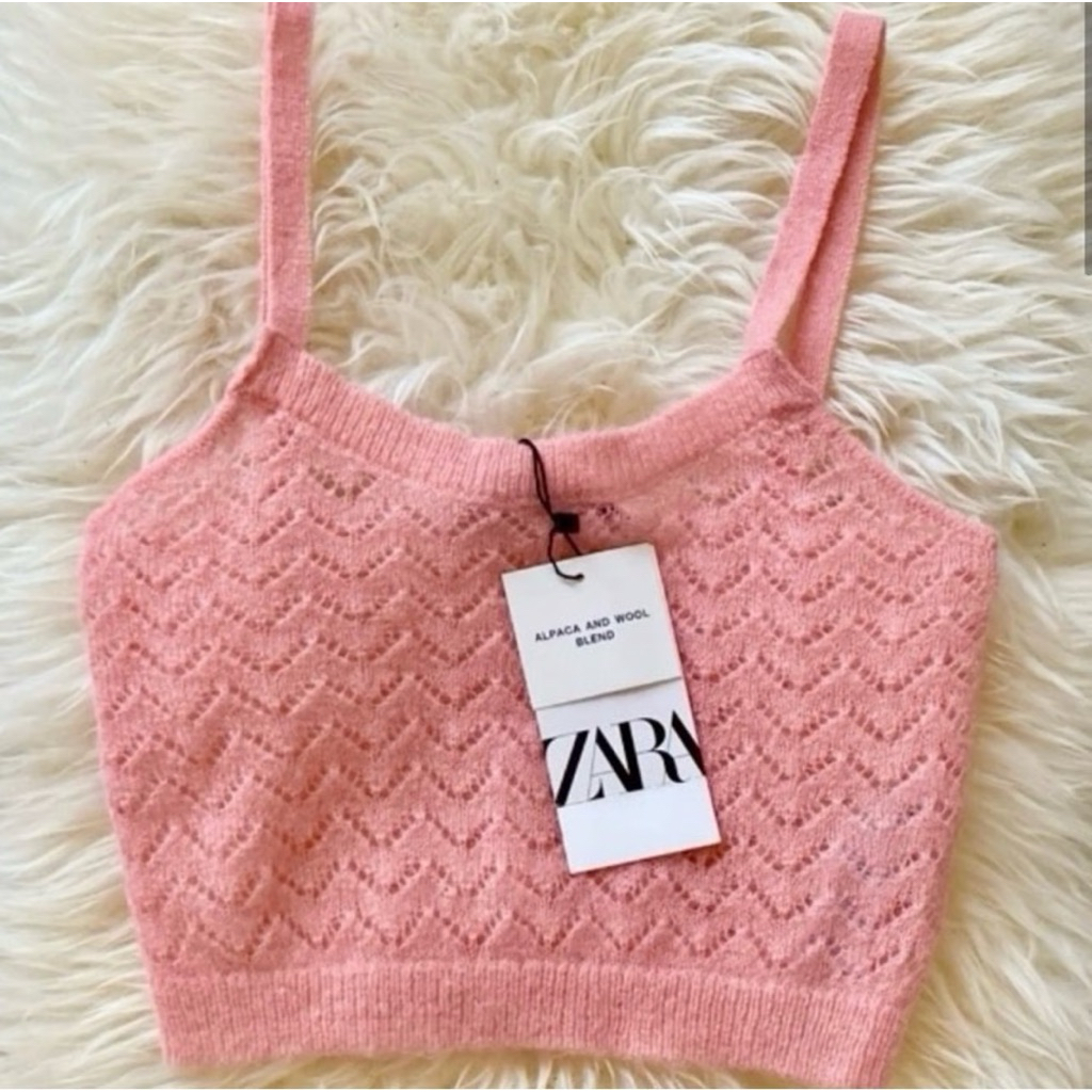 ZARA Wool Alpaca Baby Pink Tops