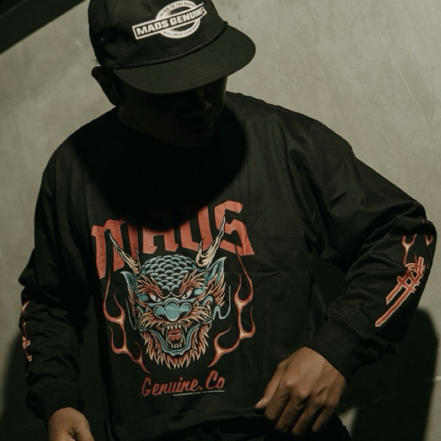 LS DRAGON FR CO // Longsleeve Baju Lengan Panjang