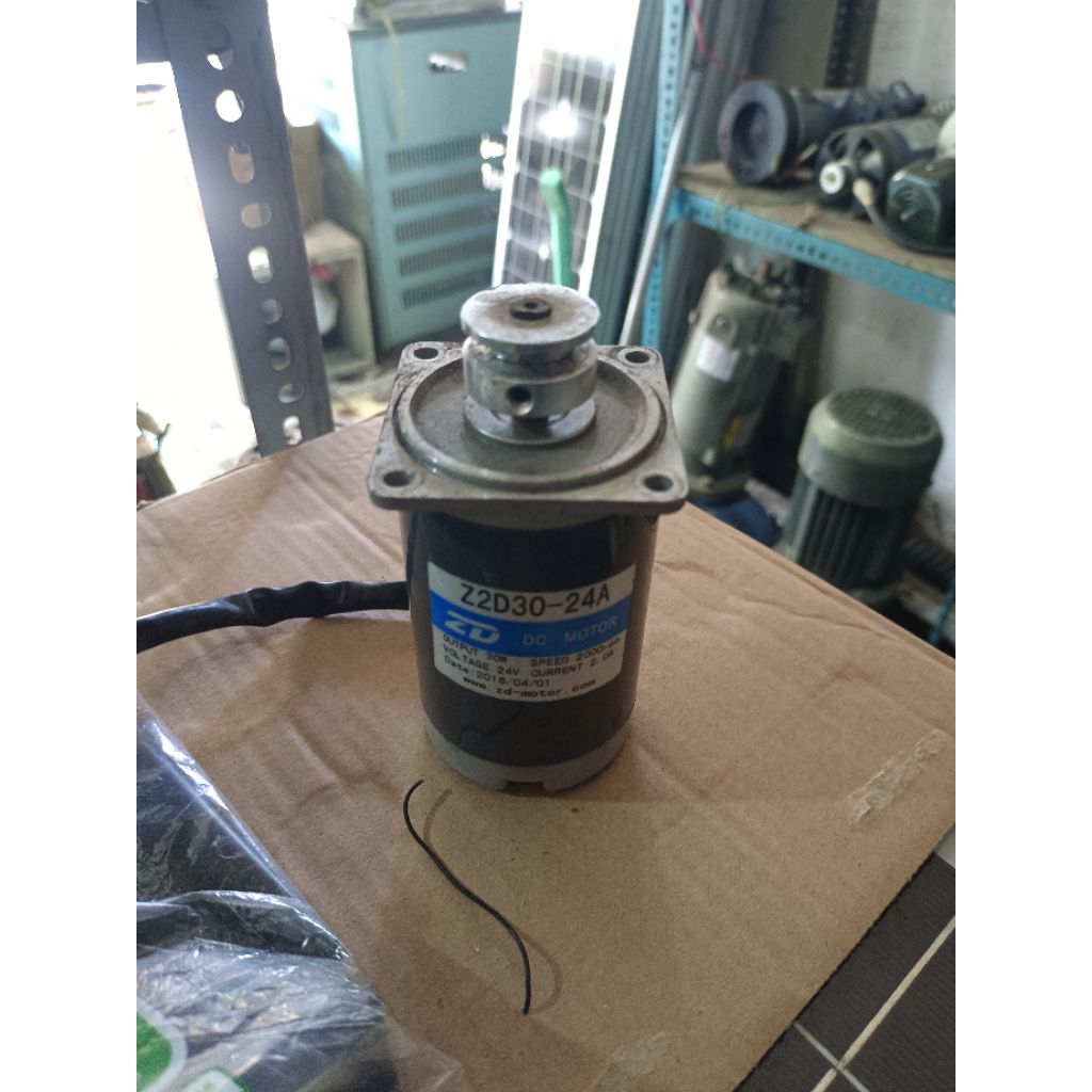 Dc Motor Zd Non Gearbok 24V 2400Rpm 30W Bekas Copotan Mesin Atm