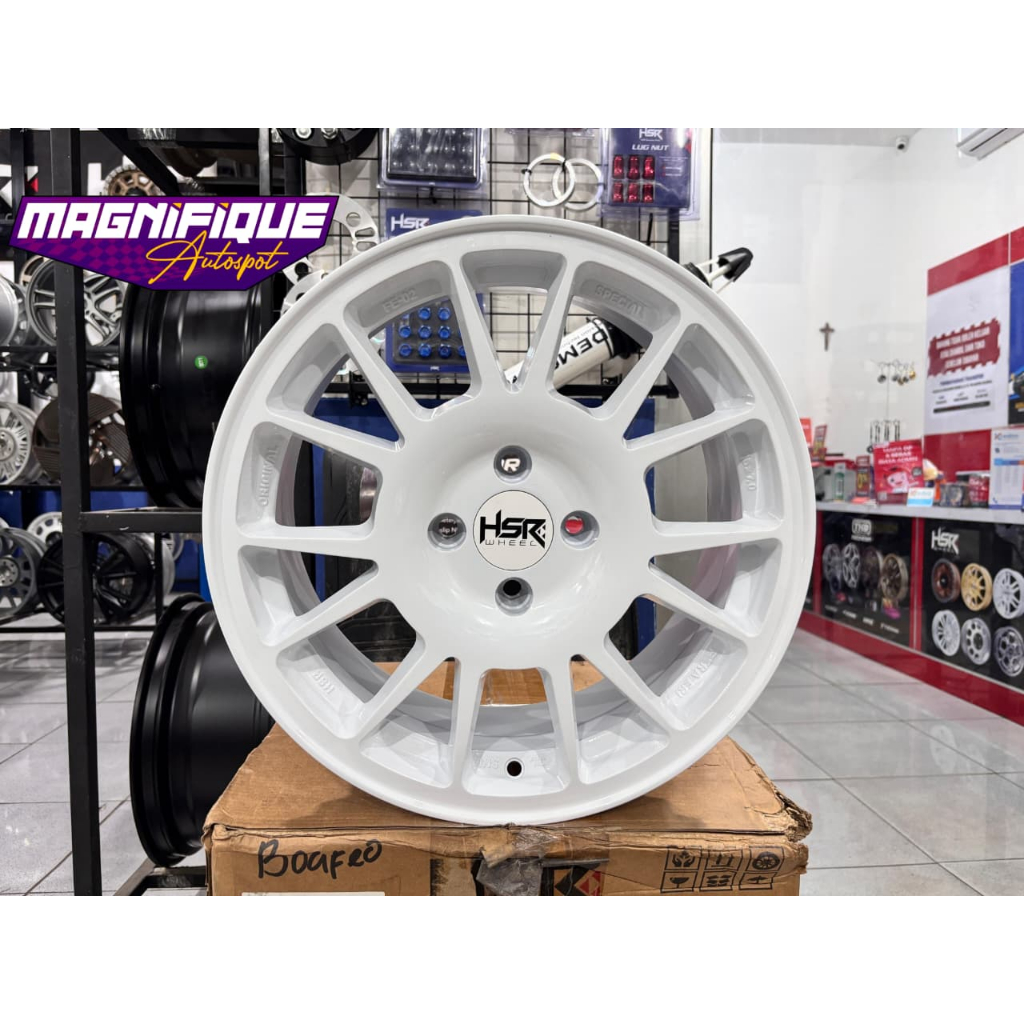 VELG MOBIL RACING  RING16 PUTIH HSR FE02 UNTUK JAZZ VIOS YARIS BALENO AVANZA DLL KIJANG