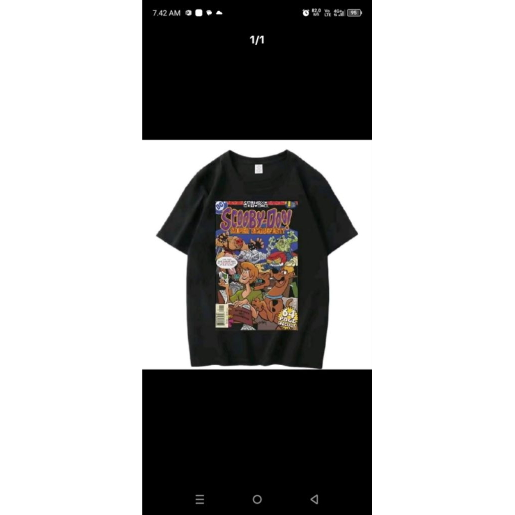 kaos sablon Scooby-Doo
