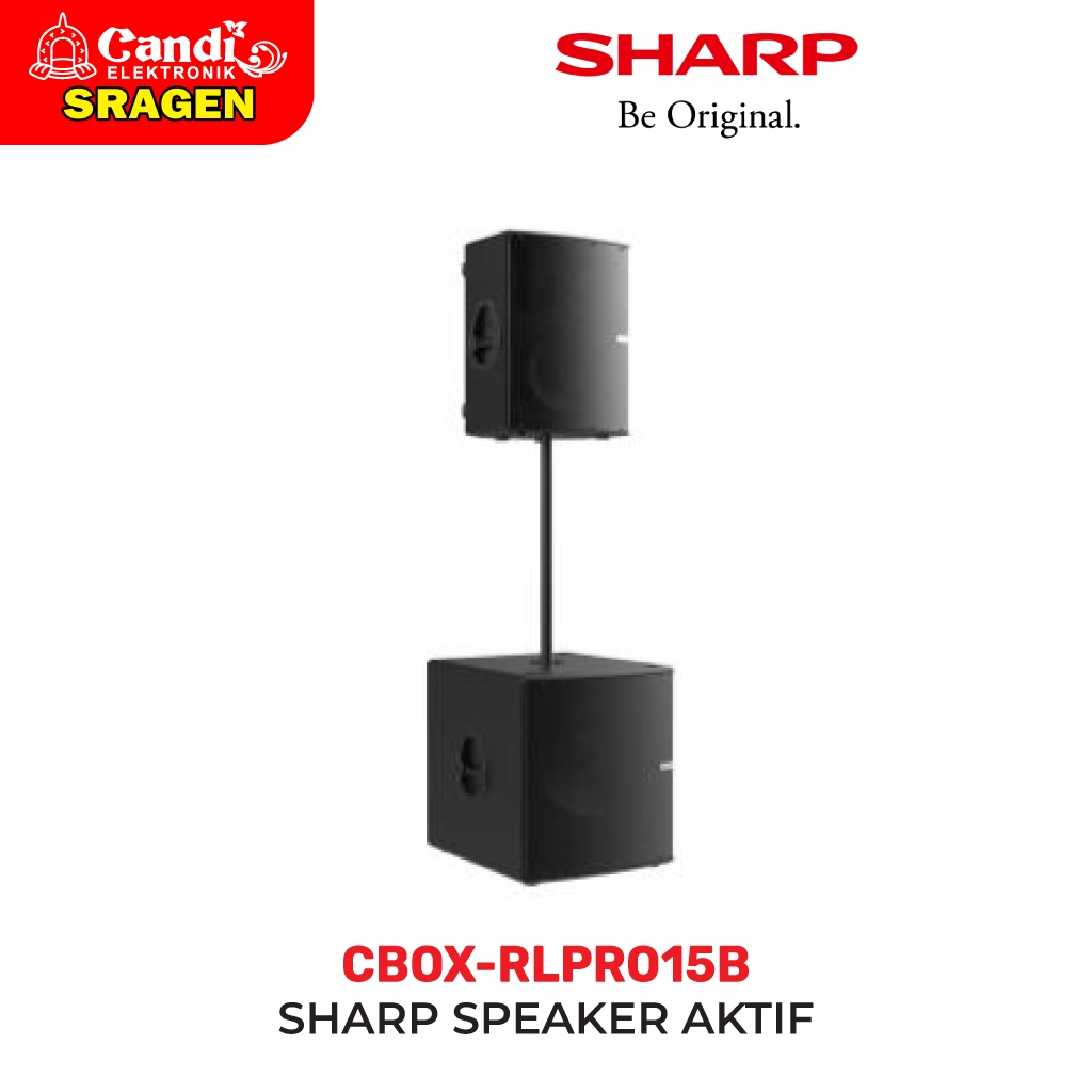SHARP Real Professional Speaker Aktif 2 Way 15 Inch Loudspeaker - CBOX-RLPRO15B