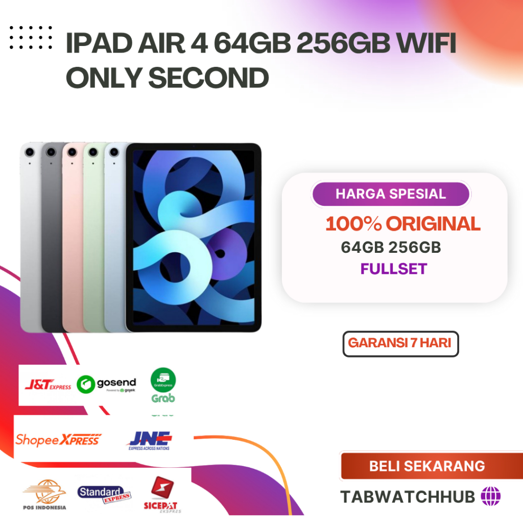 Ipad Air 4 64GB 256GB Wifi Only Second Fullset